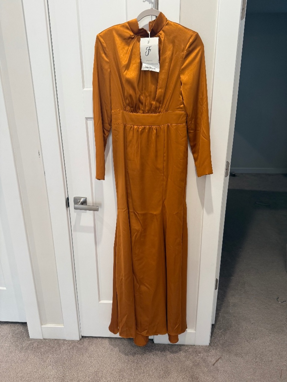 Fehaute formal dress size 4 rich bronze color